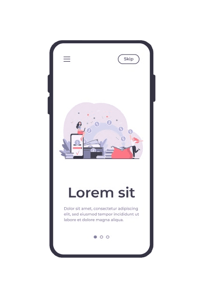 Sparkorama app screen for customers
